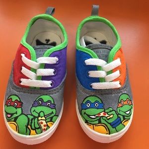 Hand painted ninja turtle shoes